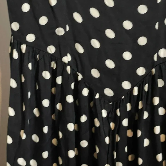 Urban Outfitters Black and White Polka Dot Midi Dress - Picture 3 of 7